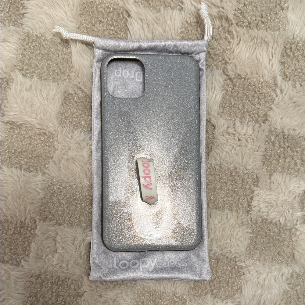 Loopy 11 Pro Max iPhone Sparkling Silver Phone Case
